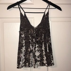 American eagle velvet crop tank